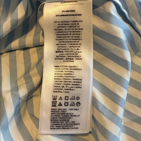 NWT Rag & Bone Martha Striped Cotton Poplin Boxy Shirt Sz S - Picture 9 of 9